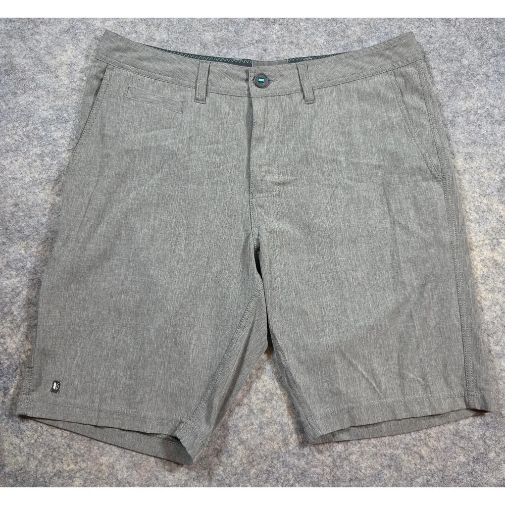 Linksoul Boardwalker Grey Heather Hybrid Golf Shorts Mens 33 Stretch LS651
